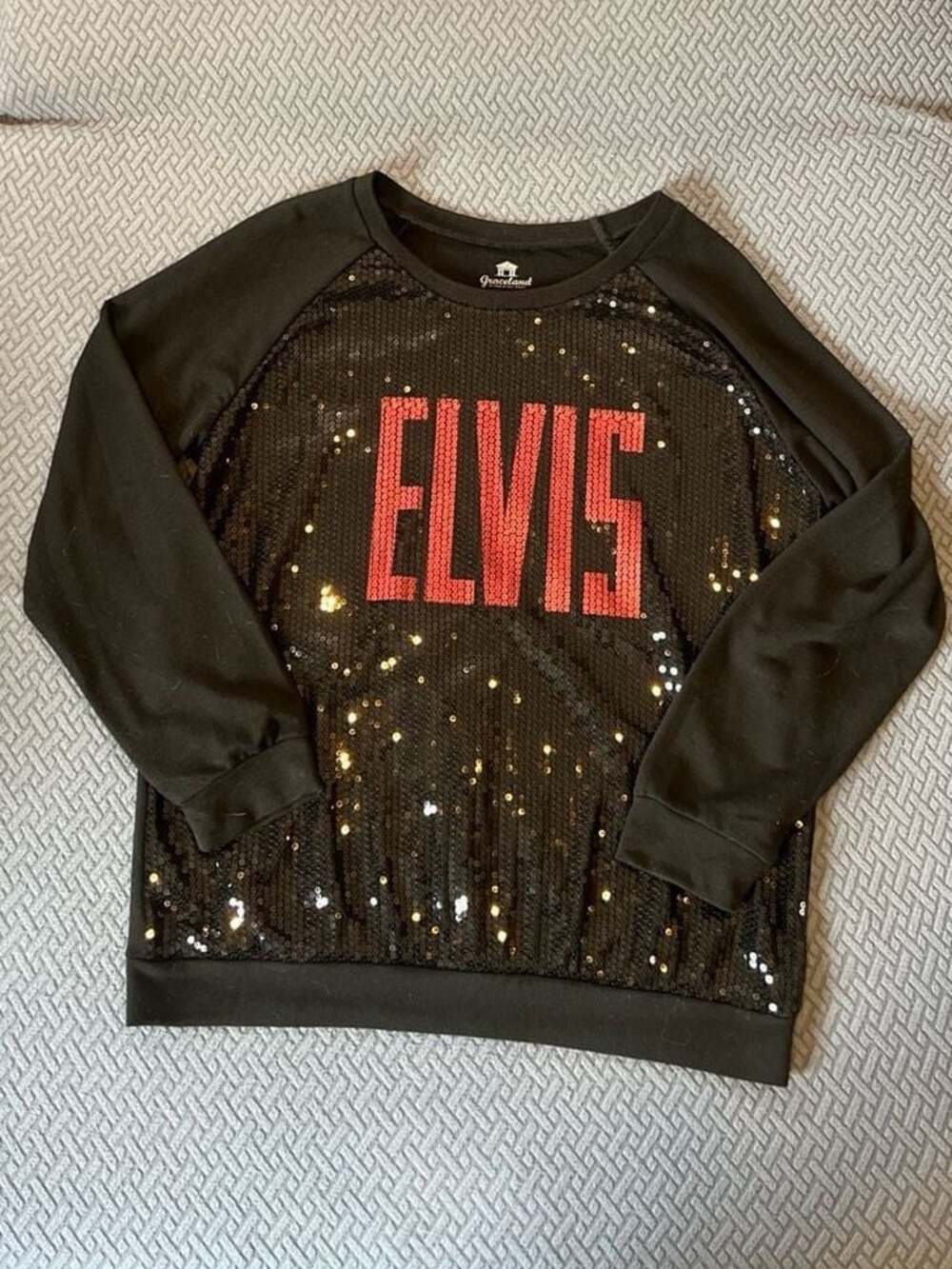 Elvis Presley Graceland Sequin Women's Long-Sleeve Sweatshirt